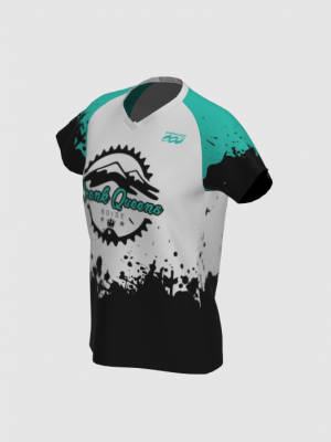 Podiumwear Women's Silver Short Sleeve MTB Jersey - NEW FABRIC 2025!