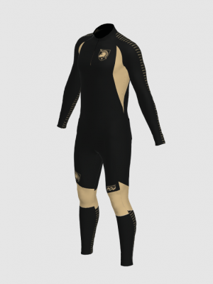 Podiumwear Unisex Gold Two-Piece Race Suit