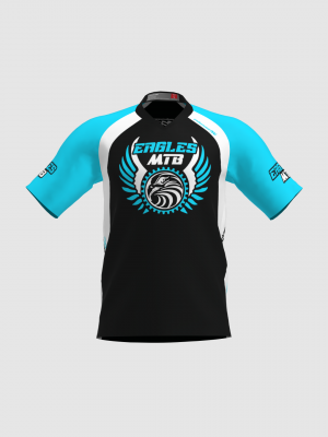 Podiumwear Men's Silver Short Sleeve MTB Jersey - New Fabric 2025!