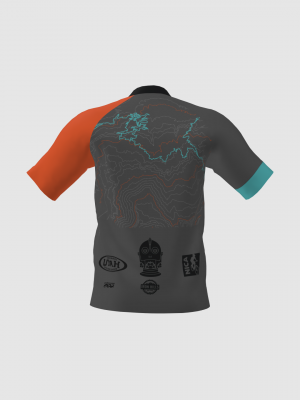 Podiumwear Men's Silver Short Sleeve MTB Jersey - New Fabric 2025!