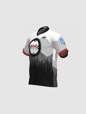 Podiumwear Men's Silver Short Sleeve MTB Jersey - New Fabric 2025!
