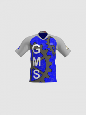Podiumwear Men's Silver Short Sleeve MTB Jersey - New Fabric 2025!