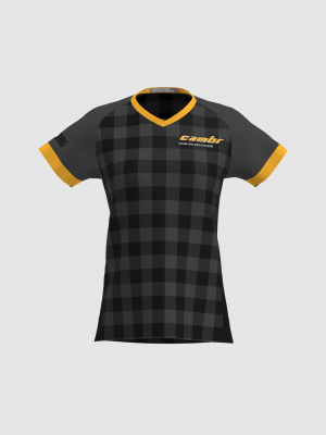 Podiumwear Women's Silver Short Sleeve MTB Jersey - NEW FABRIC 2025!