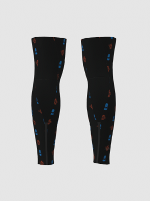 Podiumwear Dyed Black Legwarmers