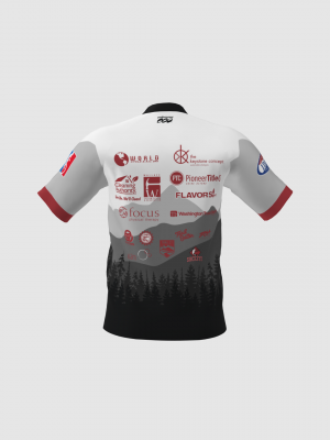 Podiumwear Men's Silver Short Sleeve MTB Jersey - New Fabric 2025!