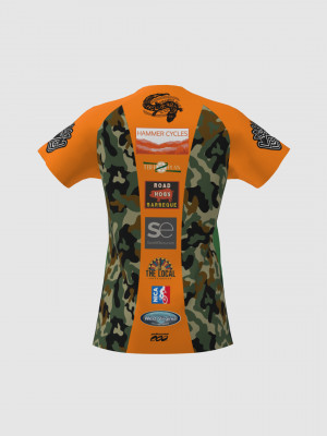 Podiumwear Women's Silver Short Sleeve MTB Jersey - NEW FABRIC 2025!