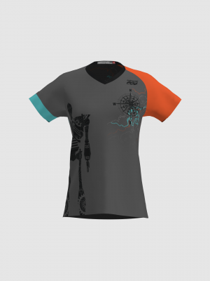 Podiumwear Women's Silver Short Sleeve MTB Jersey - NEW FABRIC 2025!