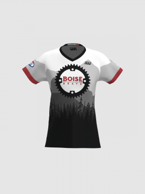 Podiumwear Women's Silver Short Sleeve MTB Jersey