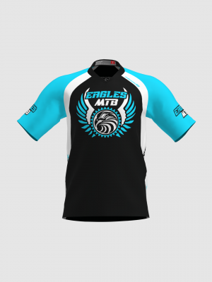 Podiumwear Men's Silver Short Sleeve MTB Jersey - New Fabric 2025!