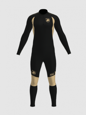 Podiumwear Unisex Gold Two-Piece Race Suit