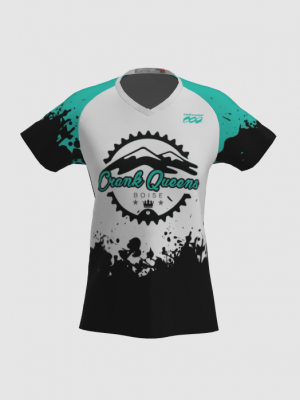 Podiumwear Women's Silver Short Sleeve MTB Jersey - NEW FABRIC 2025!