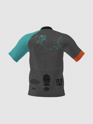 Podiumwear Men's Silver Short Sleeve MTB Jersey - New Fabric 2025!