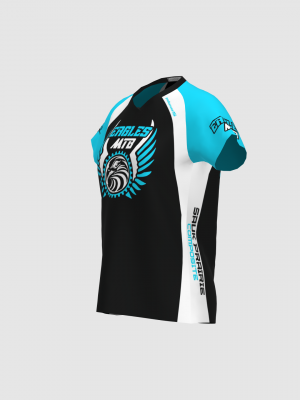 Podiumwear Women's Silver Short Sleeve MTB Jersey - NEW FABRIC 2025!