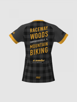 Podiumwear Women's Silver Short Sleeve MTB Jersey - NEW FABRIC 2025!