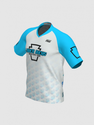Podiumwear Men's Silver Short Sleeve MTB Jersey - New Fabric 2025!