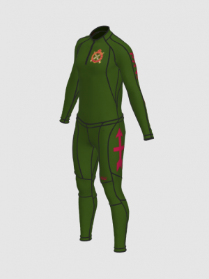 Podiumwear Unisex Gold Two-Piece Race Suit
