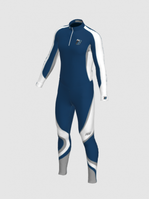 Podiumwear Unisex Silver Two-Piece Race Suit