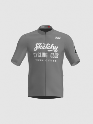 Podiumwear Men's Silver Full Zip Jersey