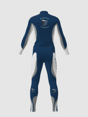 Podiumwear Unisex Silver Two-Piece Race Suit