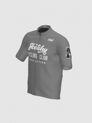 Podiumwear Men's Silver Full Zip Jersey