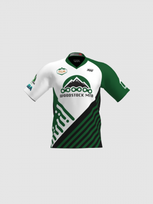 Podiumwear Men's Silver Short Sleeve MTB Jersey - New Fabric 2025!