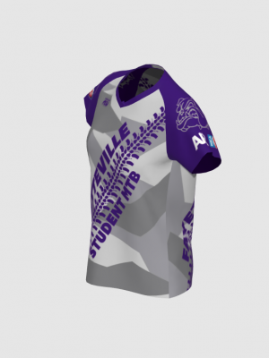 Podiumwear Women's Silver Short Sleeve MTB Jersey - NEW FABRIC 2025!