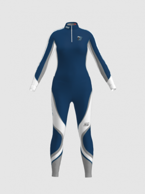 Podiumwear Women's Silver Two-Piece Race Suit