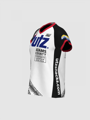 Podiumwear Women's Silver Short Sleeve MTB Jersey - NEW FABRIC 2025!