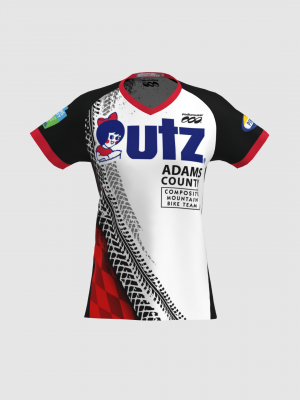 Podiumwear Women's Silver Short Sleeve MTB Jersey - NEW FABRIC 2025!