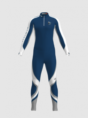 Podiumwear Unisex Silver Two-Piece Race Suit