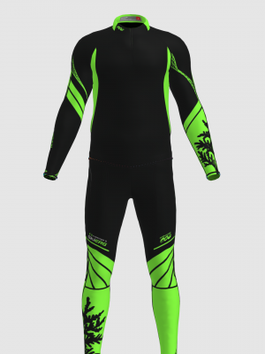 Podiumwear Unisex Gold Two-Piece Race Suit