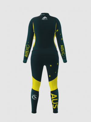 Podiumwear Women's Gold Two-Piece Race Suit