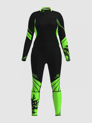 Podiumwear Women's Gold Two-Piece Race Suit