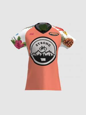 Podiumwear Women's Silver Short Sleeve MTB Jersey - NEW FABRIC 2025!