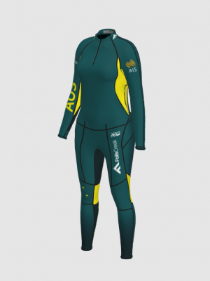 Podiumwear Women's Gold Two-Piece Race Suit