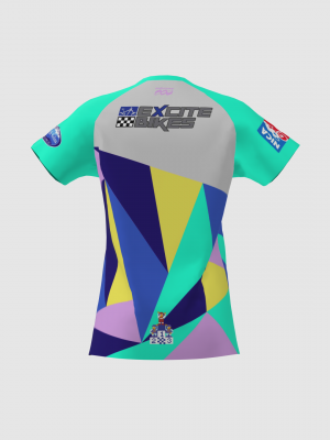 Podiumwear Women's Silver Short Sleeve MTB Jersey - NEW FABRIC 2025!