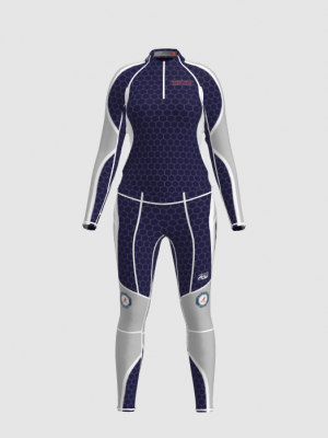 Podiumwear Women's Gold Two-Piece Race Suit