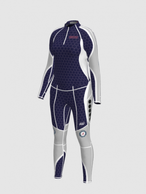 Podiumwear Women's Gold Two-Piece Race Suit
