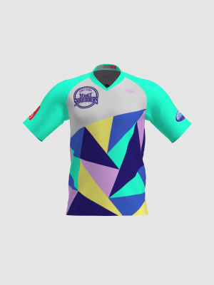 Podiumwear Men's Silver Short Sleeve MTB Jersey - New Fabric 2025!