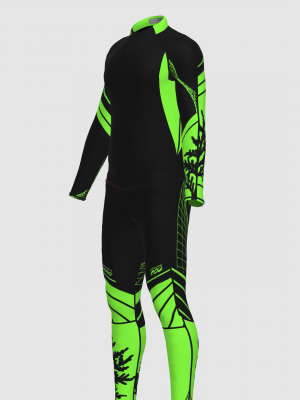 Podiumwear Unisex Gold Two-Piece Race Suit