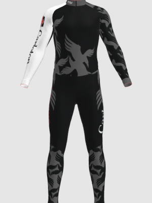 Podiumwear Unisex Silver Two-Piece Race Suit