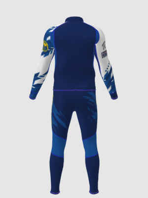 Podiumwear Unisex Gold Two-Piece Race Suit