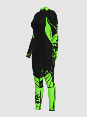 Podiumwear Women's Gold Two-Piece Race Suit