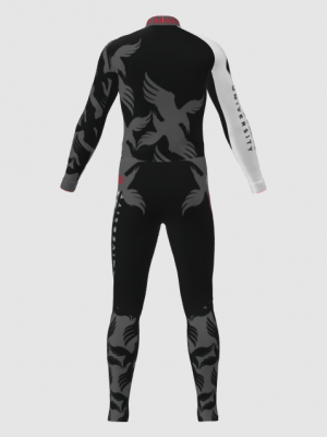 Podiumwear Unisex Silver Two-Piece Race Suit