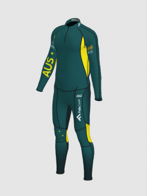 Podiumwear Unisex Gold Two-Piece Race Suit