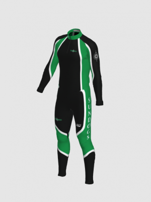 Podiumwear Unisex Silver Two-Piece Race Suit