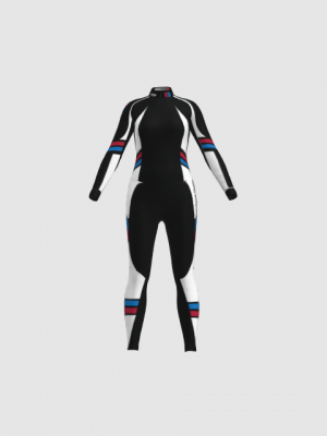 Podiumwear Women's Silver Two-Piece Race Suit