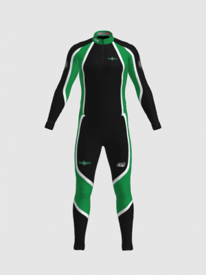 Podiumwear Unisex Silver Two-Piece Race Suit