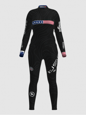 Podiumwear Women's Gold Two-Piece Race Suit