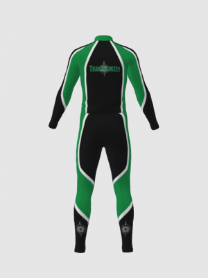 Podiumwear Unisex Silver Two-Piece Race Suit